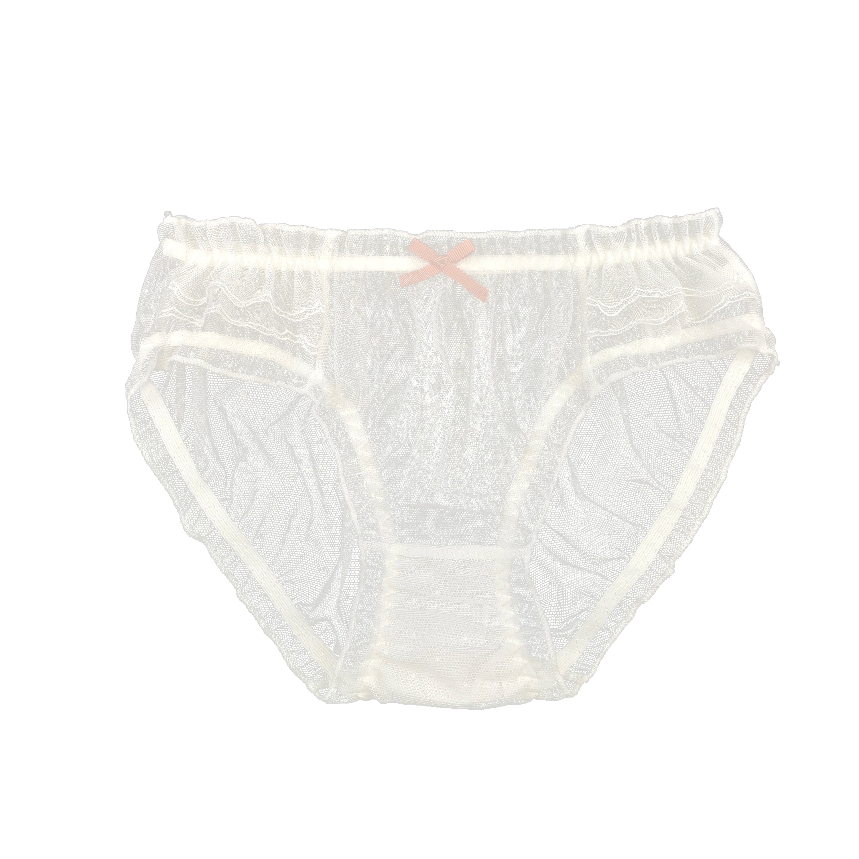 Women Comfortable Summer Briefs Lovely Bow Lace Underwear for Ladies Soft 3 Packs